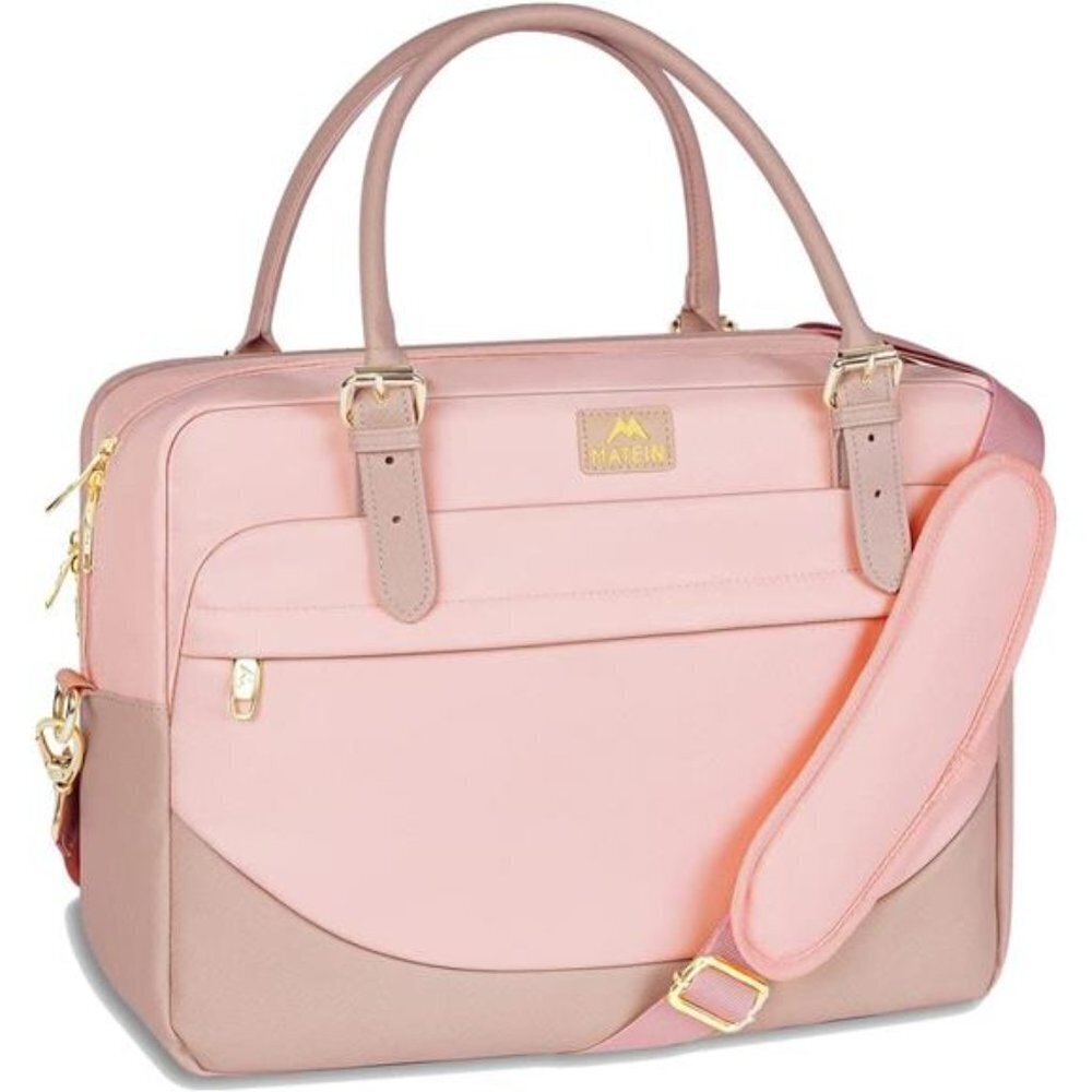 Stylish Pink Laptop Bag 15.6 inch Computer Briefcase